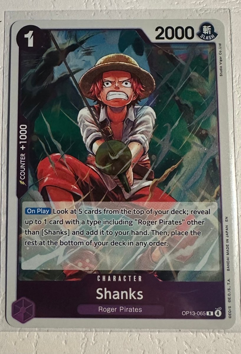 Shanks OP13 - 065 One Piece Carrying On His Will English Holo Rare by Coolectibles on MYNTED