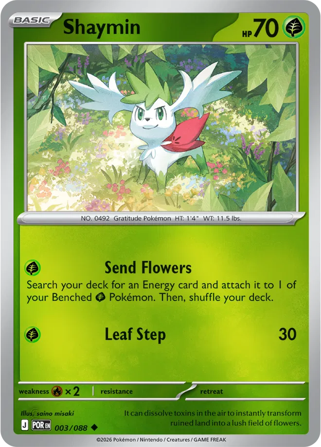 Shaymin Perfect Order Uncommon • 003/088 Reverse Holofoil by Shark Pop Culture on MYNTED