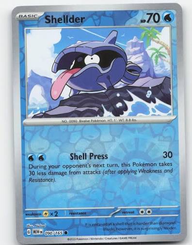 Shelder 090/165 - Reverse Holo (Pokemon 151) by The Cardboard Grind on MYNTED