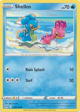 Shellos Lost Origin Common • 039/196 Reverse Holofoil by Shark Pop Culture on MYNTED