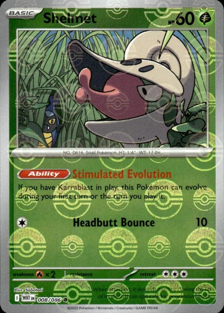 Shelmet - 008/086 (Poke Ball Pattern) - SV: White Flare (WHT) by SAFAQATI on MYNTED