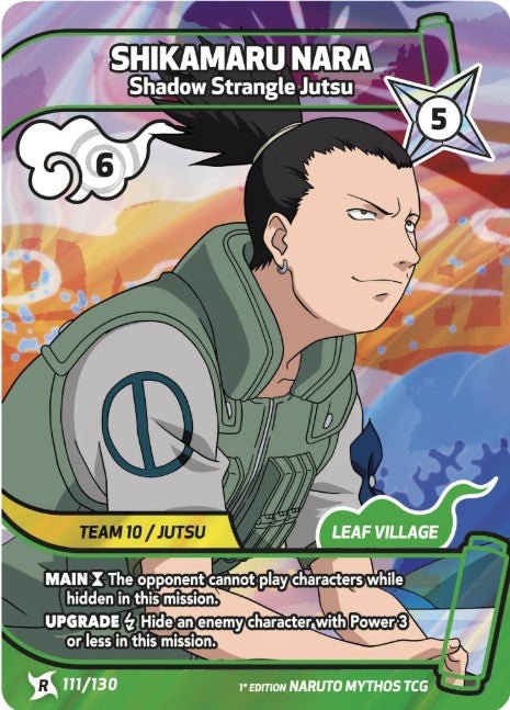 SHIKAMARU NARA 111 / 130 - R - Naruto Mythos by Shaibz TCG on MYNTED