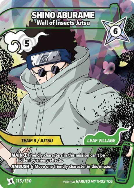 Shino Aburame 115/130 - R - Naruto Mythos by Shaibz TCG on MYNTED