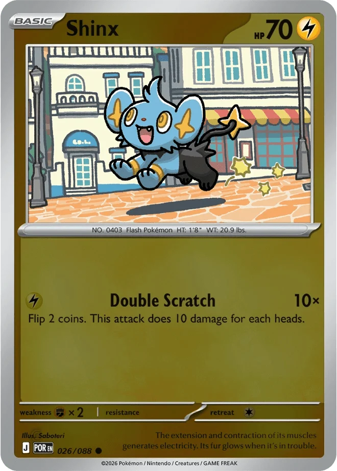 Shinx 026/088 Reverse Holo | Mega Evolution – Perfect Order by Worth the XP on MYNTED