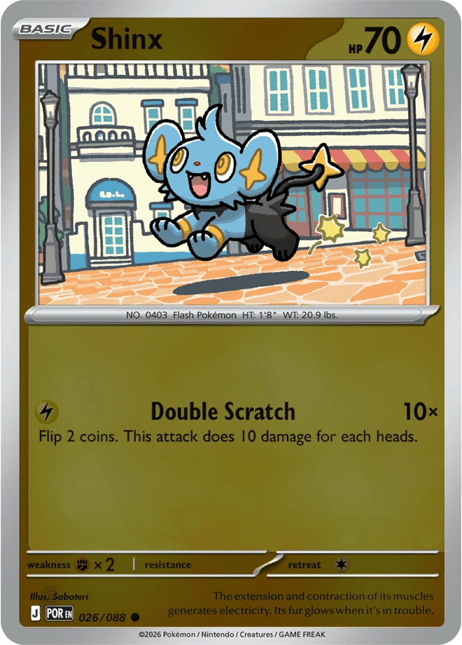Shinx 026/088 Reverse Holo | Mega Evolution – Perfect Order by Worth the XP on MYNTED