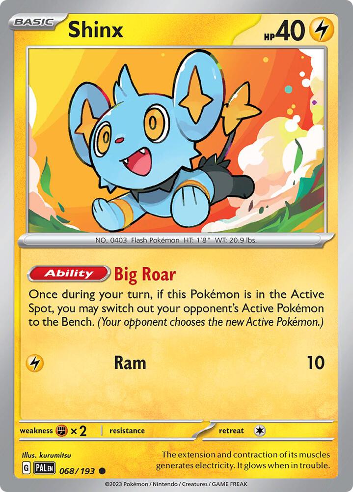 Shinx 068/193 Normal · Paldea Evolved (PAL) by PokeMarsi on MYNTED