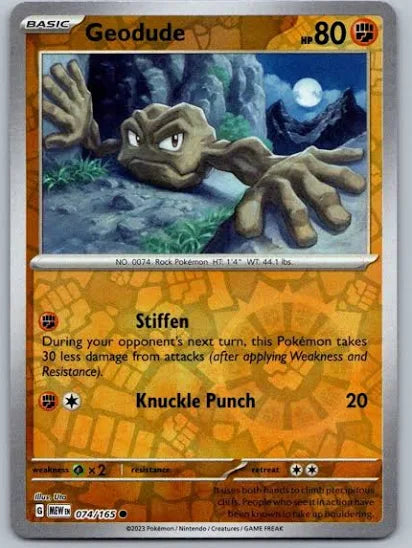 Geodude 074/165 - Reverse Holo (Pokemon 151)