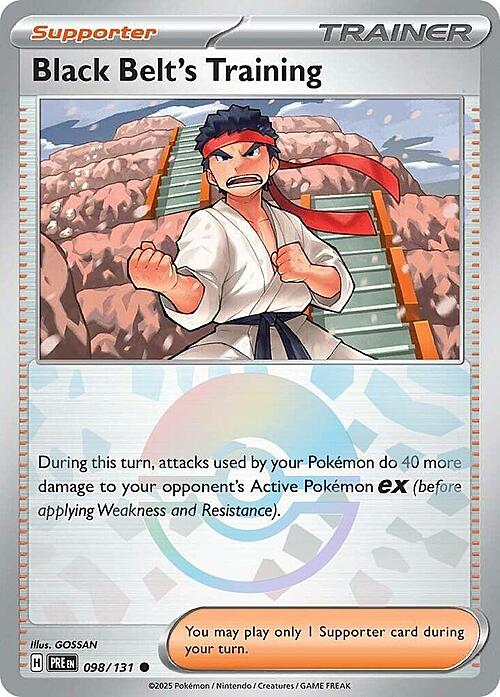 black belt's training POKEBALL REVERSE HOLO Prismatic Evolutions 098/131