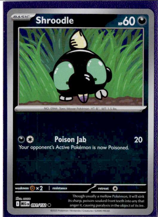 Shroodle [Reverse Holo] 91 Pokemon Mega Evolution by Moe‘s Vault on MYNTED