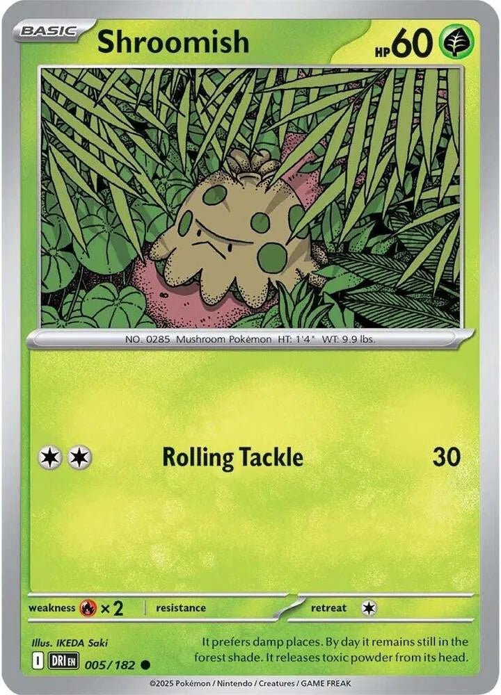 Shroomish Destined Rivals Common • 005/182 Reverse Holofoil by Shark Pop Culture on MYNTED
