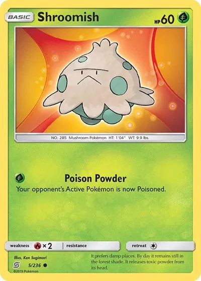 Shroomish (Reverse holofoil) Unified Minds Common 5/236 by PokeSource on MYNTED