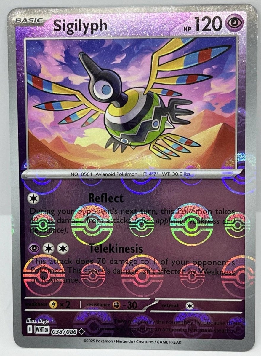 Sigilyph - 038/086 (Poke Ball Pattern) - SV: White Flare (WHT) by SAFAQATI on MYNTED