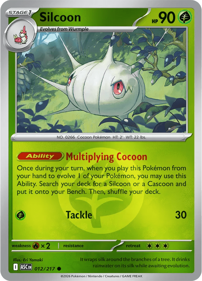 Silcoon (Energy Symbol Pattern) Ascended Heroes Common 012/217 by PokeMagic on MYNTED