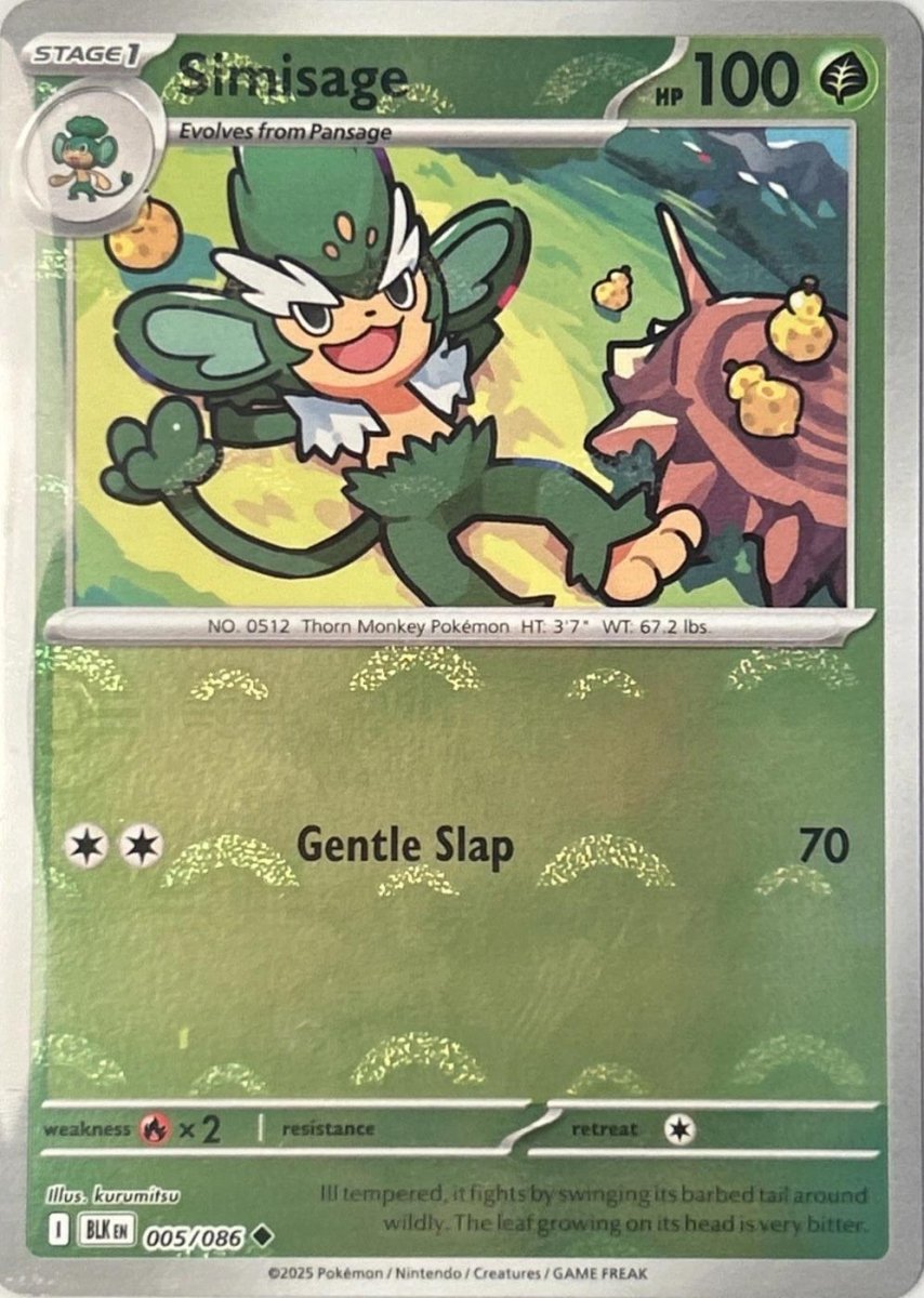 Simisage - 005/086 (Poke Ball Pattern) - SV: Black Bolt (BLK) by SAFAQATI on MYNTED