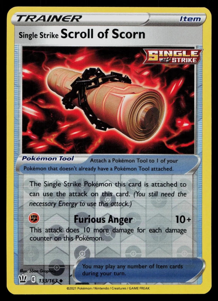 Single Strike Scroll of Scorn [Reverse Holo] 133 Pokemon Battle Styles by Moe‘s Vault on MYNTED