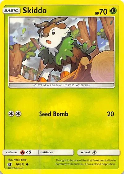 Skiddo (Reverse Holofoil) Crimson Invasion Common 10/111 by PokeSource on MYNTED