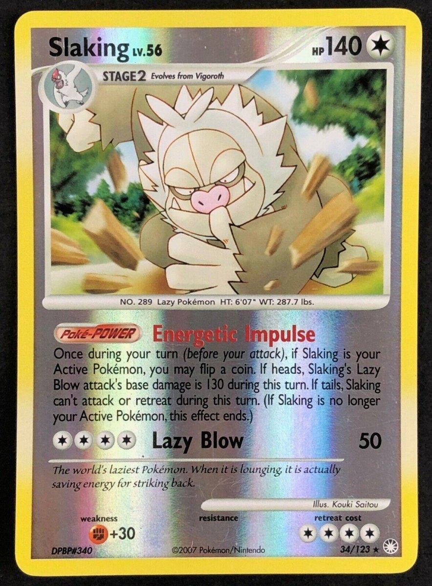 Slaking [Reverse Holo] 34 Pokemon Mysterious Treasures by Shaibz TCG on MYNTED