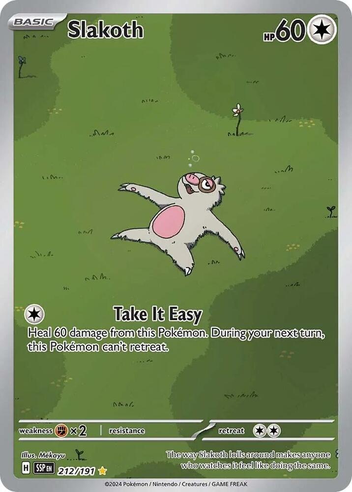 Slakoth - 212/191 - SV08: Surging Sparks (SSP) by Poké Dubai on MYNTED