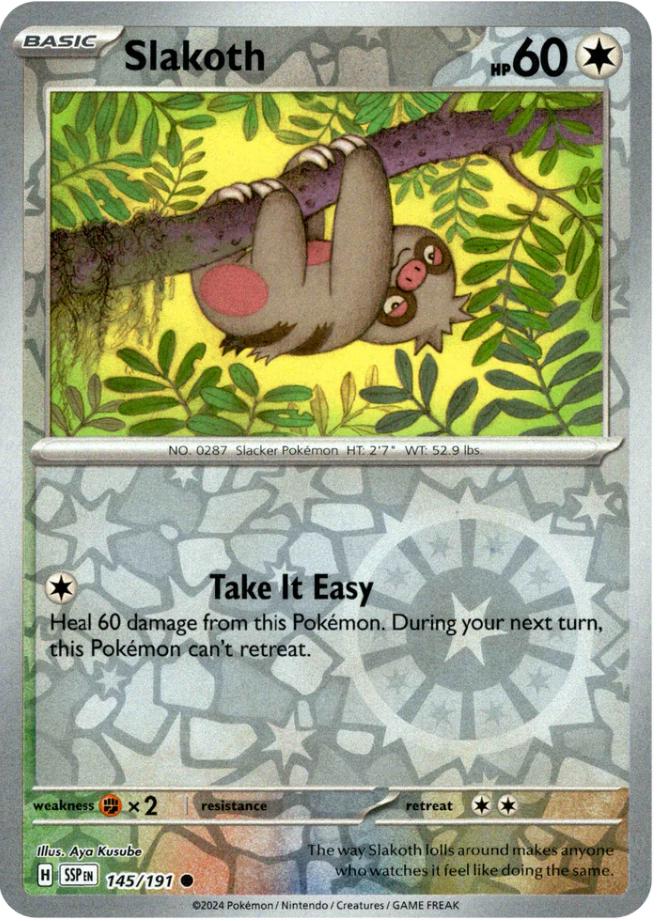 Slakoth [Reverse Holo] 145 Pokemon Surging Sparks by Moe‘s Vault on MYNTED