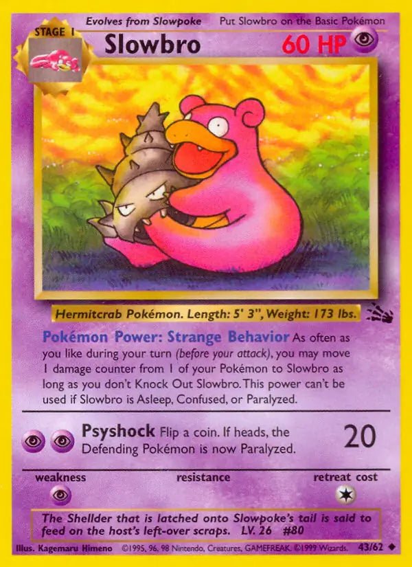 Slowbro - 43/62 - Fossil (Unlimited) - HP by The Archive Stop on MYNTED