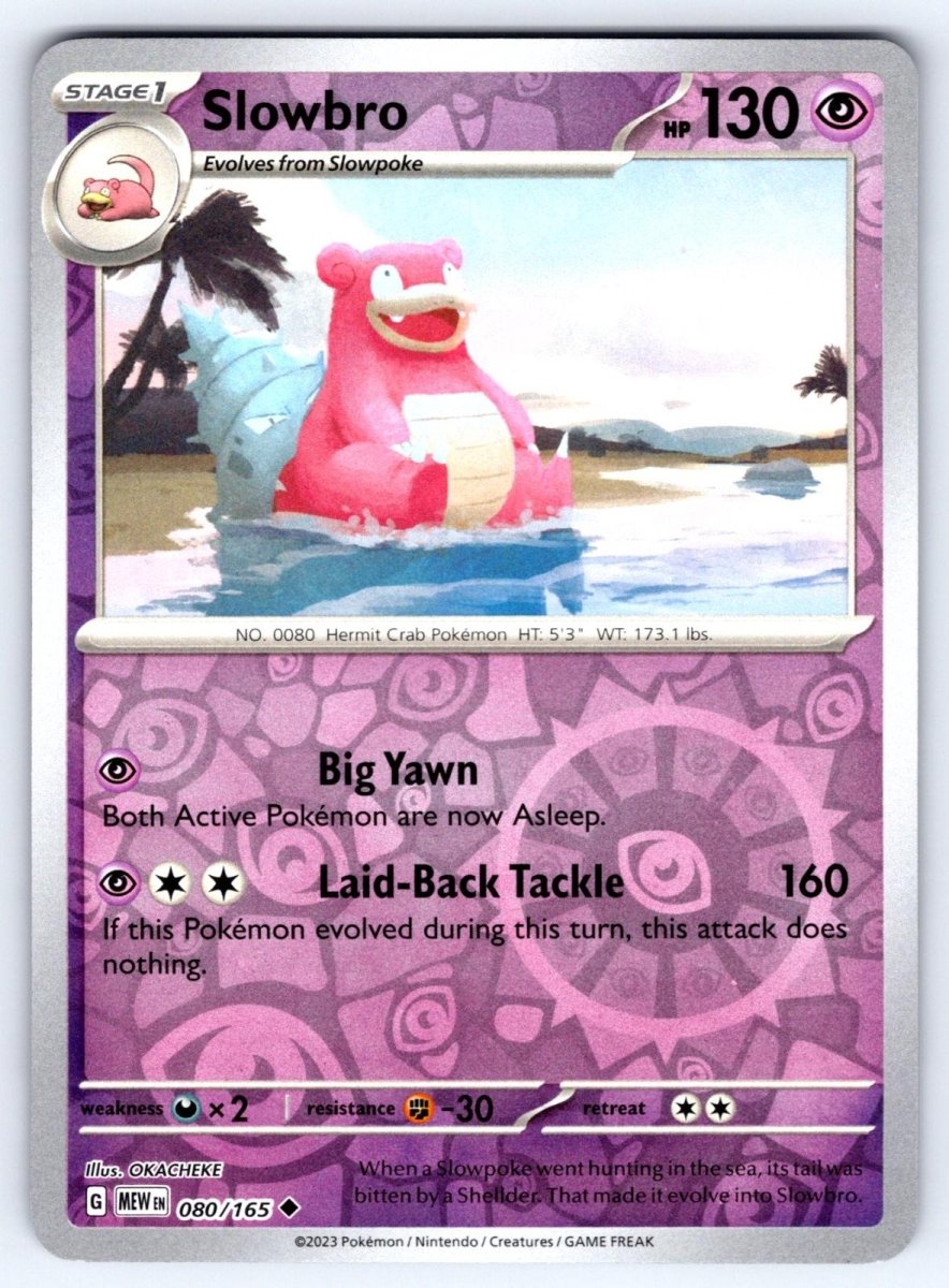 Slowbro SV: 151 Uncommon • 080/165 Reverse Holofoil by Shark Pop Culture on MYNTED