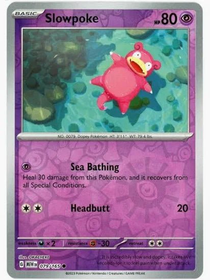 Slowpoke 079/165 - Reverse Holo (Pokemon 151) by The Cardboard Grind on MYNTED