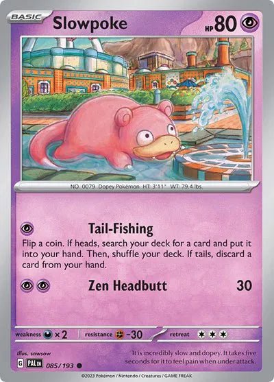 Slowpoke 085/193 · Normal (Paldea Evolved) by Devastation Collectibles on MYNTED