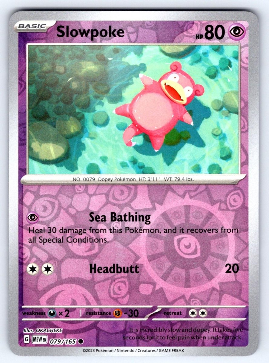 Slowpoke SV: 151 Common • 079/165 Reverse Holofoil by Shark Pop Culture on MYNTED
