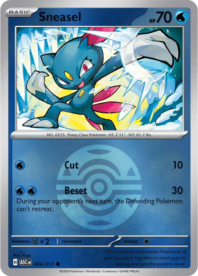 Sneasel (Dusk Ball) 044/217 Reverse Holo | Mega Evolution – Ascended Heroes by Worth the XP on MYNTED