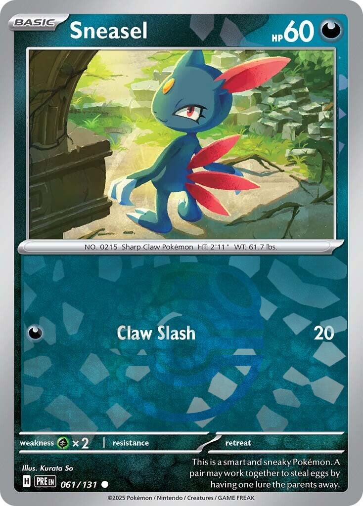 Sneasel [Master Ball] 61 Pokemon Prismatic Evolutions by Moe‘s Vault on MYNTED