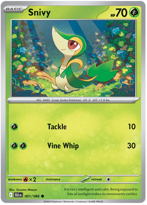 Snivy 001/086 Common | Scarlet & Violet – Black Bolt by Worth the XP on MYNTED
