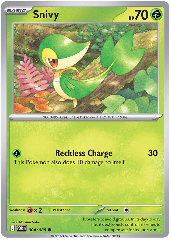 Snivy 004/088 Common | Mega Evolution – Perfect Order by Worth the XP on MYNTED