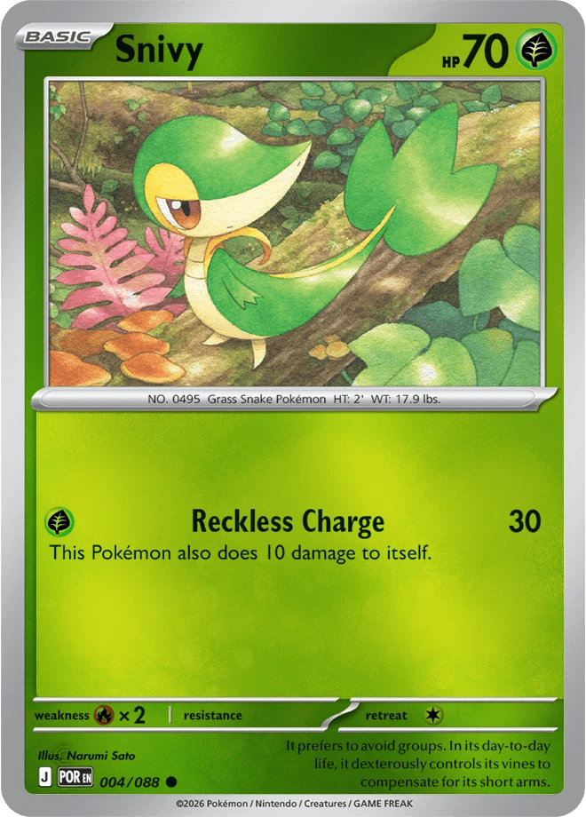Snivy 004/088 Reverse Holo | Mega Evolution – Perfect Order by Worth the XP on MYNTED