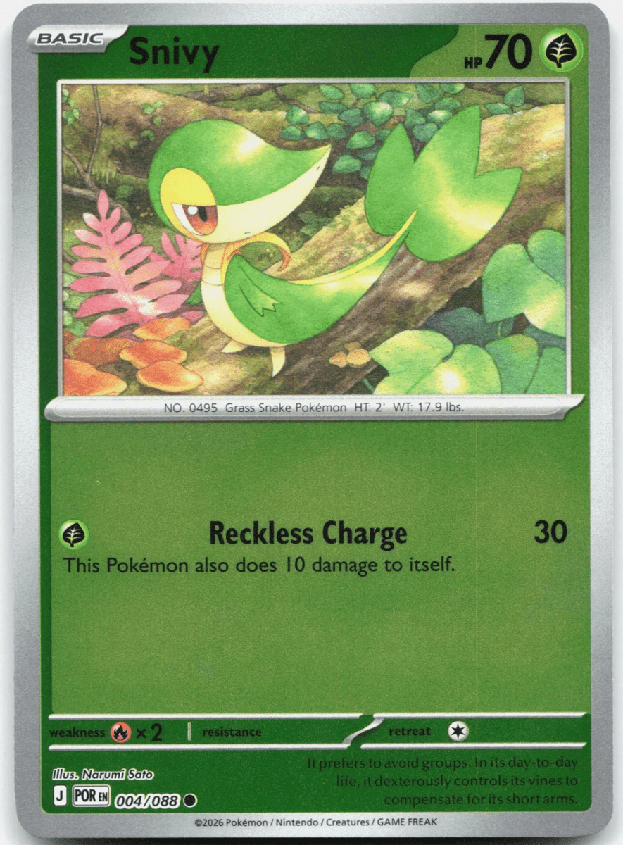 Snivy - 004/088 (Reverse Holo) - Perfect Order (ME03) by SAFAQATI on MYNTED