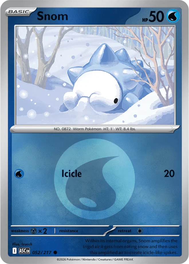 Snom (Energy Symbol Pattern) Ascended Heroes Common 052/217 by Shark Pop Culture on MYNTED