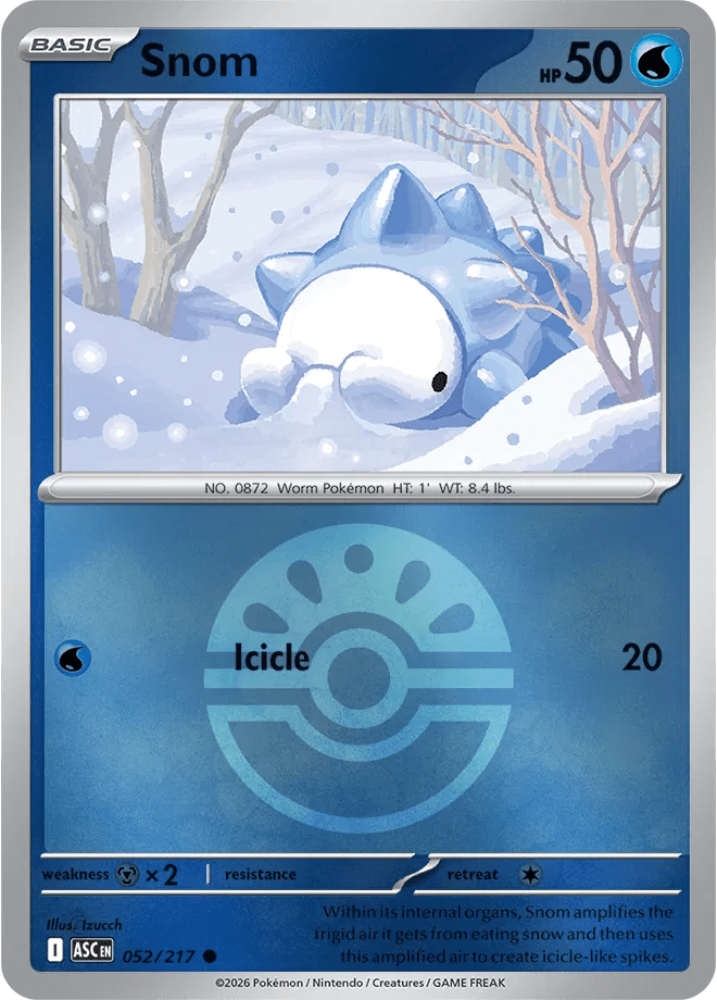 Snom (Friend Ball) Ascended Heroes Common 052/217 by Shark Pop Culture on MYNTED
