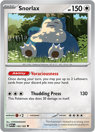 Snorlax 143 Pokemon Scarlet & Violet 151 by Decks For Less on MYNTED