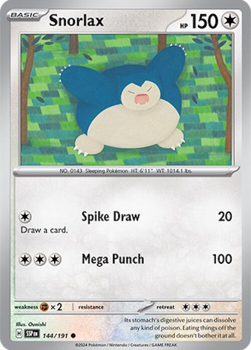 Snorlax 144 Pokemon Surging Sparks by Decks For Less on MYNTED