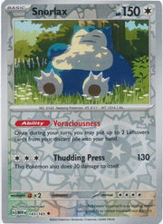 Snorlax SV: 151 Uncommon • 143/165 Reverse Holofoil
