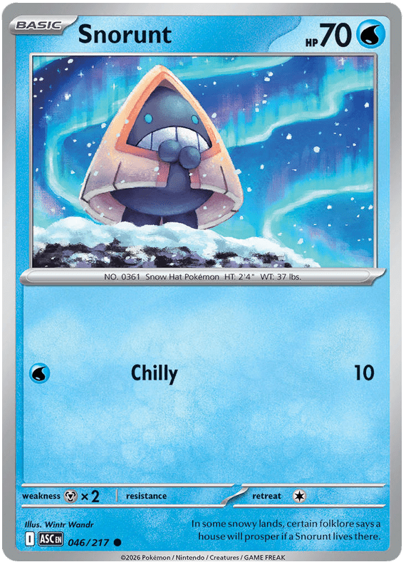 Snorunt 046/217 Common | Mega Evolution – Ascended Heroes by Worth the XP on MYNTED