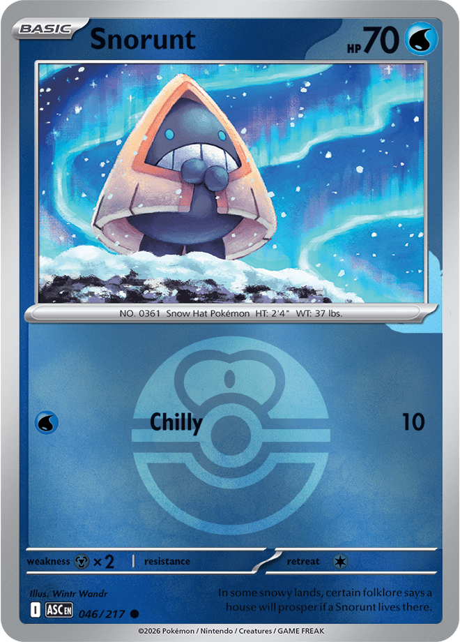 Snorunt (Love Ball) 046/217 Reverse Holo | Mega Evolution – Ascended Heroes by Worth the XP on MYNTED