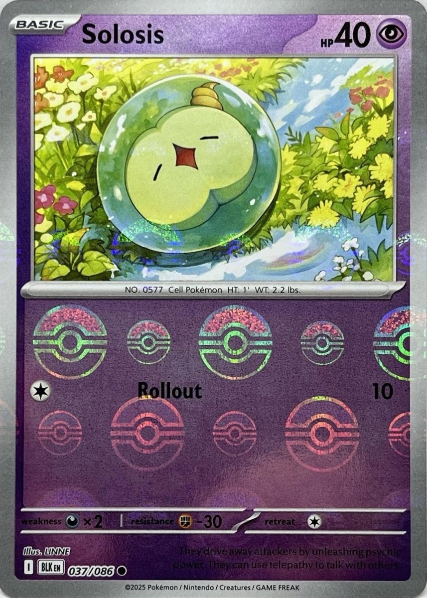 Solosis - 037/086 (Poke Ball Pattern) - SV: Black Bolt (BLK) by SAFAQATI on MYNTED