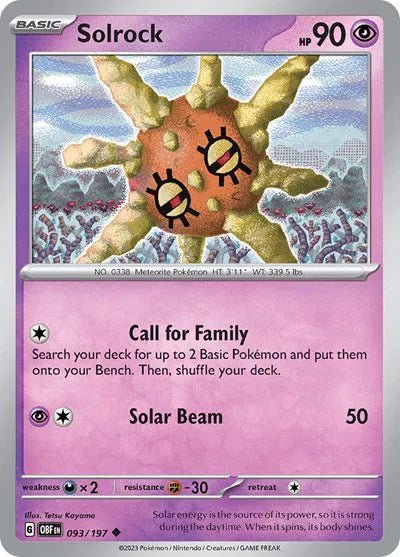 Solrock - 093/197 - Reverse Holofoil by The Archive Stop on MYNTED