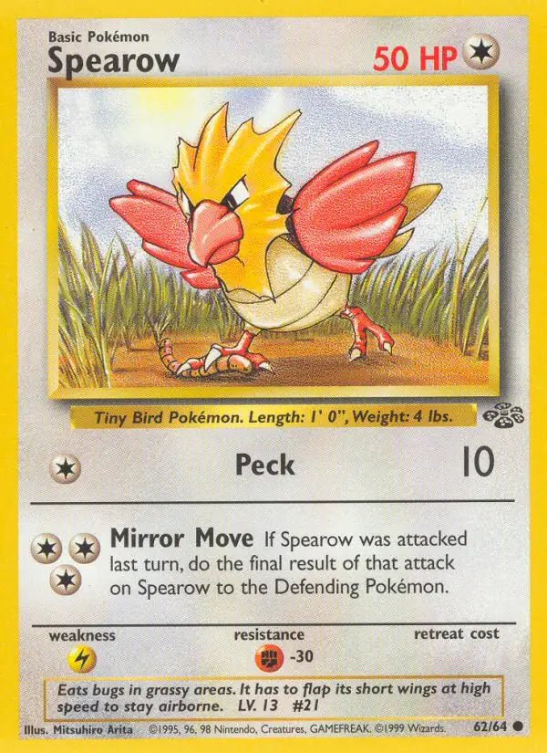 Spearow - 62/64 - Jungle (Unlimited) - HP by The Archive Stop on MYNTED