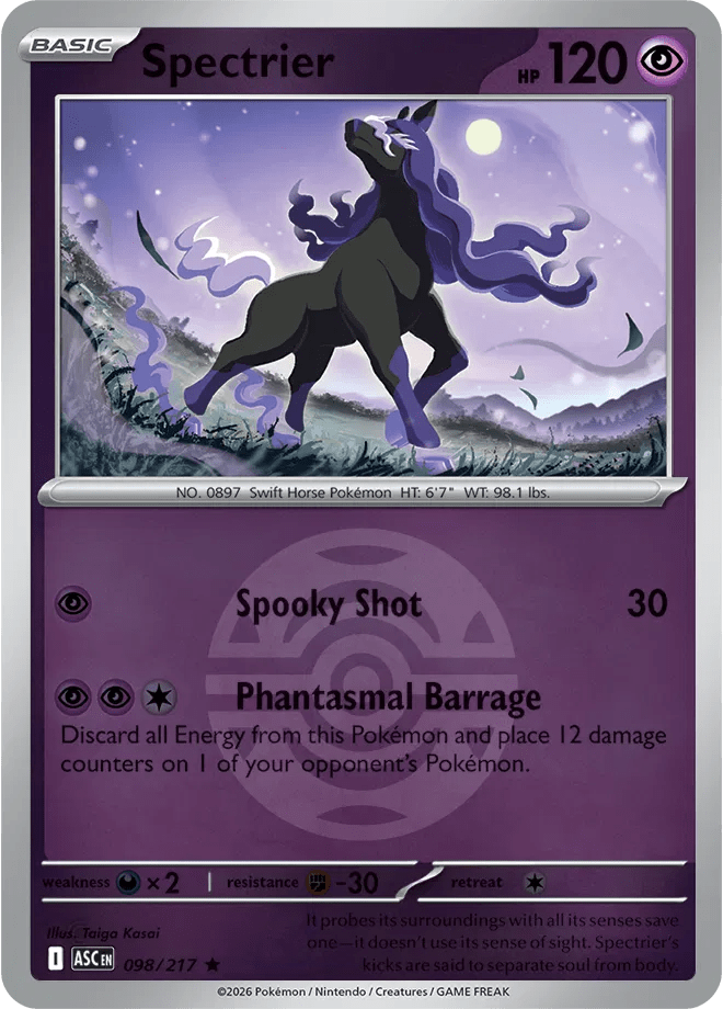 Spectrier (Dusk Ball) Ascended Heroes Rare • 098/217 Reverse Holofoil by Shark Pop Culture on MYNTED