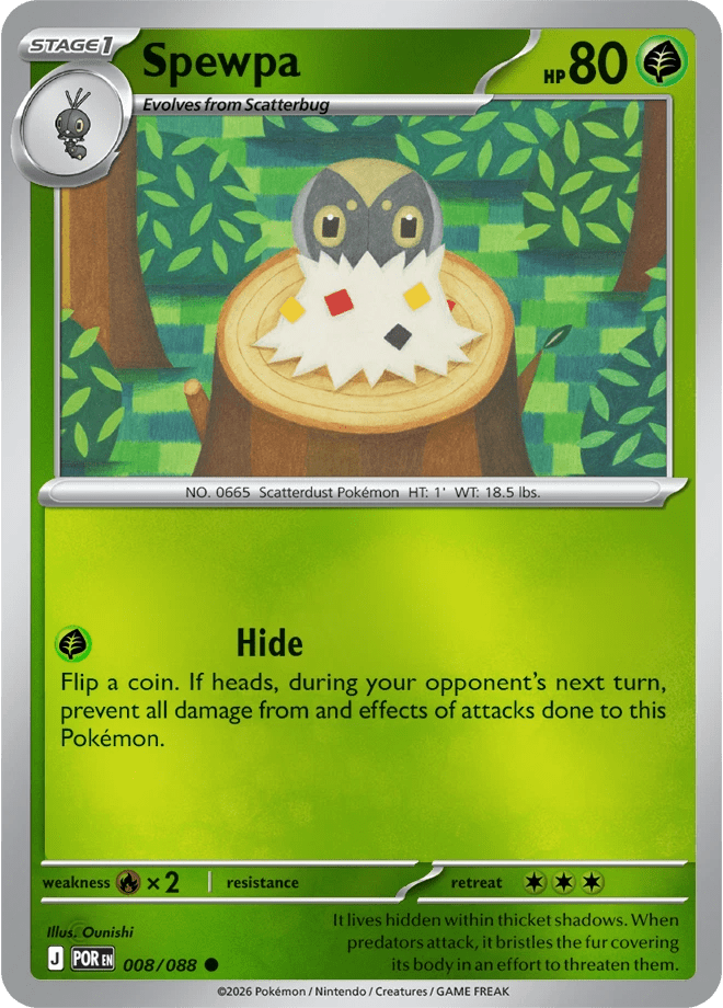 Spewpa 008/088 Reverse Holo | Mega Evolution – Perfect Order by Worth the XP on MYNTED