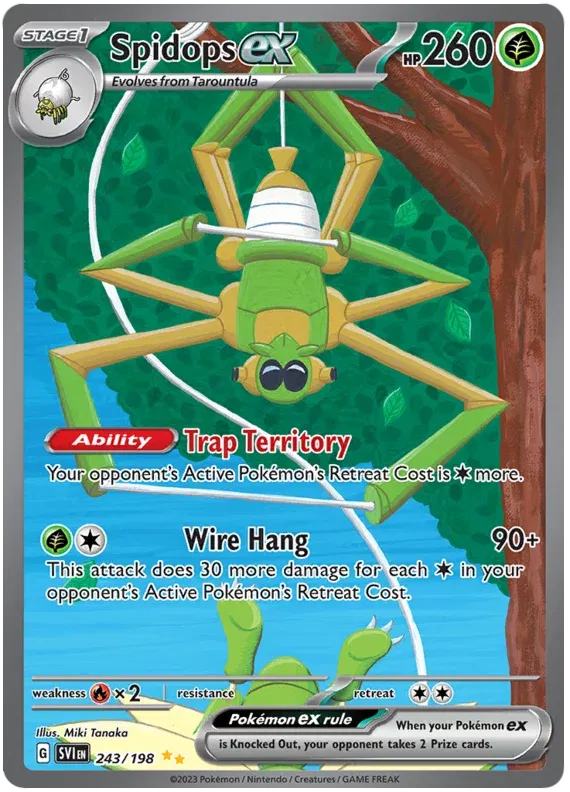 Spidops ex Scarlet & Violet Base Set Special Illustration Rare 243/198 by The Greatest on MYNTED