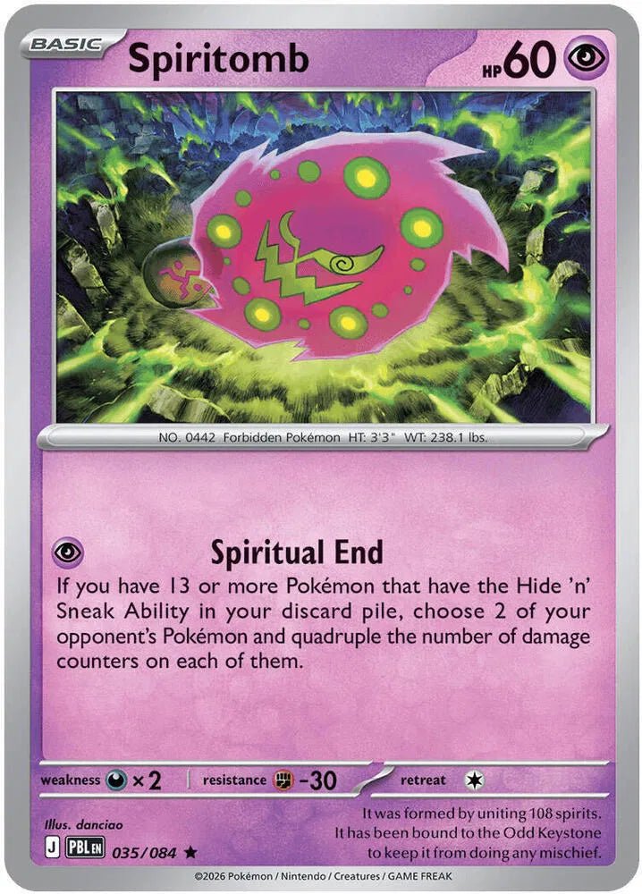 Spiritomb Pitch Black Rare 035/084 by PokeGrails on MYNTED