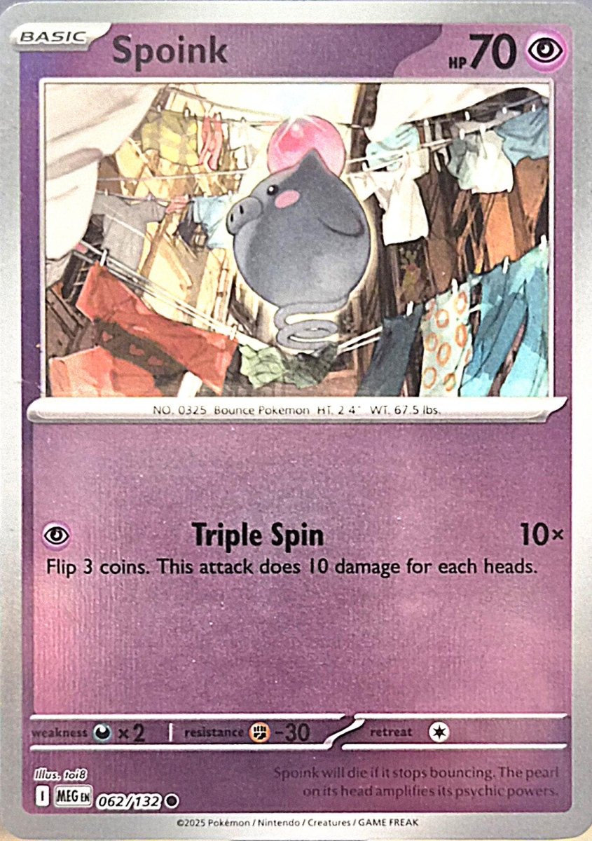 Spoink [Reverse Holo] 62 Pokemon Mega Evolution by Moe‘s Vault on MYNTED