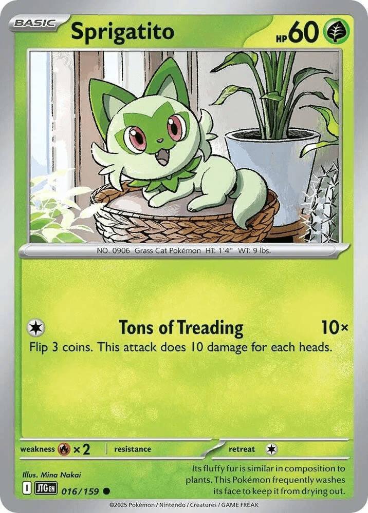 Sprigatito 016 Rev Holo - Journey Together by PokéPW on MYNTED